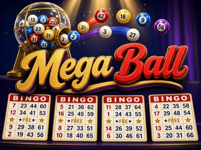 Original Mega Ball poster on Crore Bet game shows.