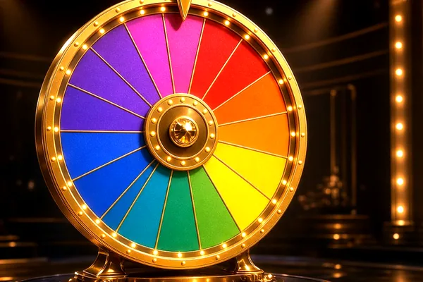 A prize wheel in a dark studio on the Crore Bet bonus page.