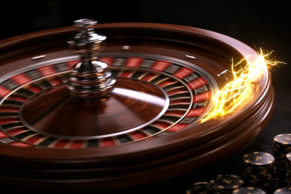 Three playing cards on dark felt for Crore Bet live casino.