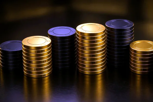Number chips beside a strike for the Crore Bet Lightning Roulette notes.