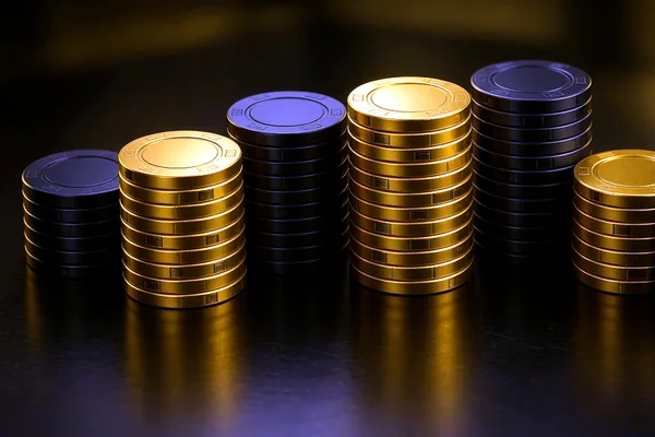 Gold chips on a dark table for the Crore Bet payments article.